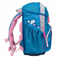 Belmil Maxi ergonomisches Schulranzen-Set 5-teilig "Mermaid" mit Brustgurt, Magnetverschluss, einem Patch
