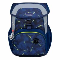 Belmil Maxi ergonomisches Schulranzen-Set 5-teilig "T-Rexy" mit Brustgurt, Magnetverschluss, einem Patch