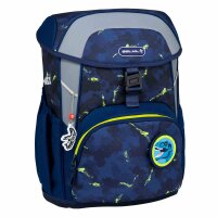 Belmil Maxi ergonomisches Schulranzen-Set 5-teilig "T-Rexy" mit Brustgurt, Magnetverschluss, einem Patch