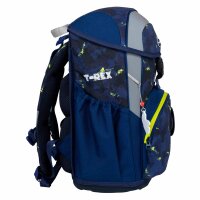 Belmil Maxi ergonomisches Schulranzen-Set 5-teilig "T-Rexy" mit Brustgurt, Magnetverschluss, einem Patch