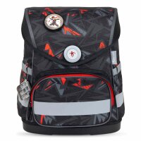 Belmil Compact ergonomisches Schulranzen-Set 5-teilig "Ninja" mit Brustgurt, Magnetverschluss, einem Patch