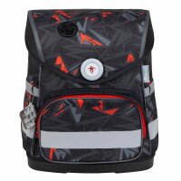 Belmil Compact ergonomisches Schulranzen-Set 5-teilig "Ninja" mit Brustgurt, Magnetverschluss, einem Patch