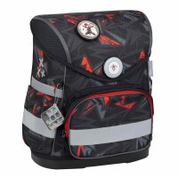 Belmil Compact ergonomisches Schulranzen-Set 5-teilig "Ninja" mit Brustgurt, Magnetverschluss, einem Patch