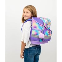 Belmil Compact ergonomisches Schulranzen-Set 4-teilig "Rainbow Color" mit Brustgurt, Magnetverschluss