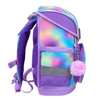 Belmil Compact ergonomisches Schulranzen-Set 4-teilig "Rainbow Color" mit Brustgurt, Magnetverschluss