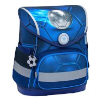 Belmil Compact ergonomisches Schulranzen-Set 4-teilig "Football 4" mit Brustgurt, Magnetverschluss