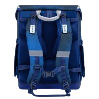 Belmil Compact ergonomisches Schulranzen-Set 4-teilig "Football 4" mit Brustgurt, Magnetverschluss