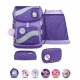 Belmil Smarty ergonomisches Schulranzen Set 5-teilig &quot;Starlight&quot; mit Brustgurt, H&uuml;ftgurt, Magnetverschluss, Patch Set 6 St&uuml;ck