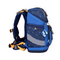 Belmil Smarty ergonomisches Schulranzen Set 5-teilig "Stars" mit Brustgurt, Hüftgurt, Magnetverschluss, Patch Set 6 Stück