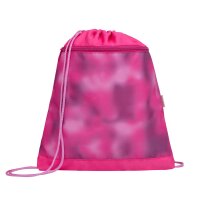 Belmil Motion ergonomisches Schulranzen Set 5-teilig "Shiny Pink" aus recyceltem Material mit Brustgurt, Hüftgurt, Magnetverschluss, Patch Set 6 Stück