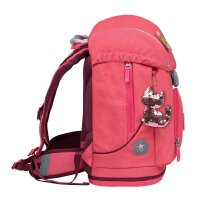 Belmil Motion ergonomisches Schulranzen Set 5-teilig "Sweet Candy" aus recyceltem Material mit Brustgurt, Hüftgurt, Magnetverschluss, Patch Set 6 Stück