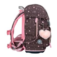 Belmil Motion ergonomisches Schulranzen Set 5-teilig "Champion Horse" aus recyceltem Material mit Brustgurt, Hüftgurt, Magnetverschluss, Patch Set 6 Stück