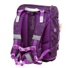 Belmil Motion ergonomisches Schulranzen Set 5-teilig "Purple Spring" aus recyceltem Material mit Brustgurt, Hüftgurt, Magnetverschluss, Patch Set 6 Stück