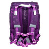 Belmil Motion ergonomisches Schulranzen Set 5-teilig "Purple Spring" aus recyceltem Material mit Brustgurt, Hüftgurt, Magnetverschluss, Patch Set 6 Stück