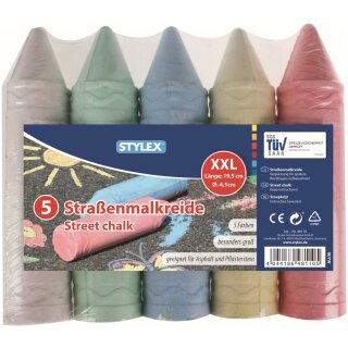 Stylex XXL Strassenmalkreide 5 Stangen-Maxi Kreide