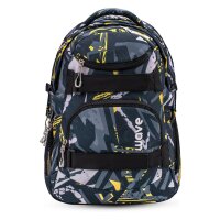 Wave Infinity Schulrucksack "Yellow Graffiti"