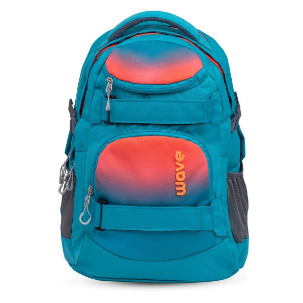 338-72/A Ombre Neon Orange and Bluebird
