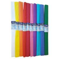 Stylex Krepppapier 50 x 250 cm 10er Pack sortiert