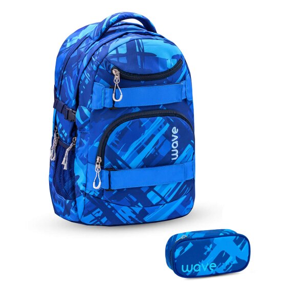 Wave Infinity Schulrucksack Set 2 tlg. "Deep Ocean"