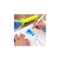 JOLLY Airbrush Textil Set - 20 Teilig - 12 Textilmarker mit Doppelspitze