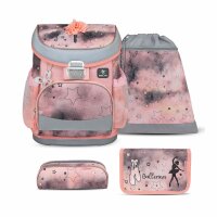 Belmil Mini-Fit ergonomisches Schulranzen-Set 4-teilig "Rose Ballet" mit Brustgurt
