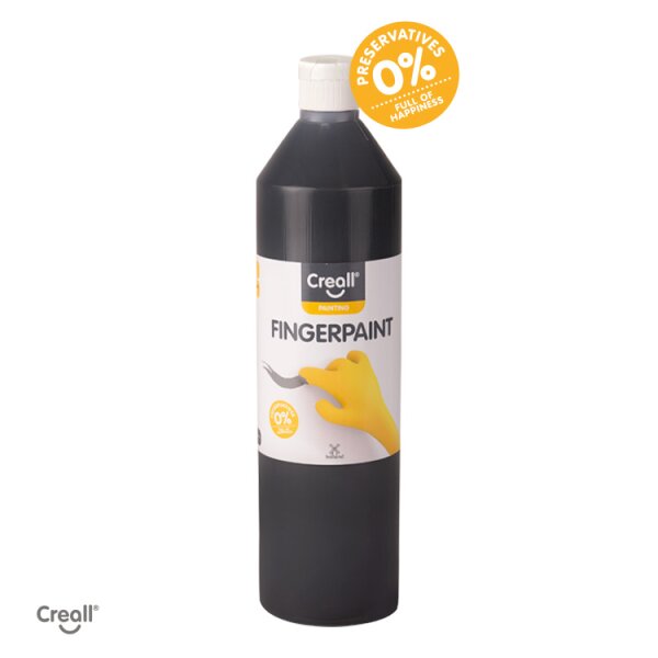 Creall Fingermalfarbe - Happy Ingredients, 750 ml - Schwarz