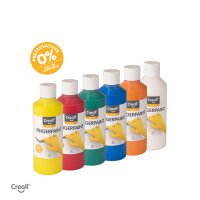 Creall Fingermalfarbe - Happy Ingredients, 6 x 250 ml -...