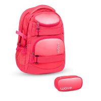 Wave Infinity Schulrucksack Set 2 tlg. "Ombre Coral...