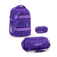 Wave Infinity Schulrucksack Set 3 tlg. "Purple...
