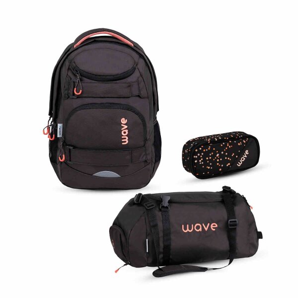 Wave Infinity Move Schulrucksack Set 3 tlg. "Blooms"