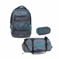 Wave Infinity Move Schulrucksack Set 3 tlg. "Chaos...
