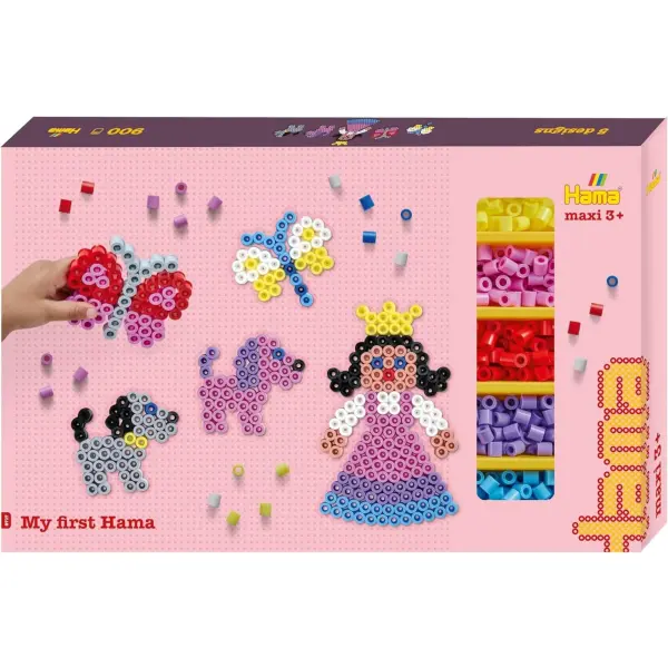 My first Hama, Gigantische Geschenkpackung mit ca. 900 Maxi Bügelperlen und Zubehör  Hama 8717