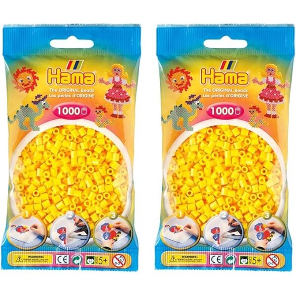 Hama 1000 Midi Bügelperlen - Gelb