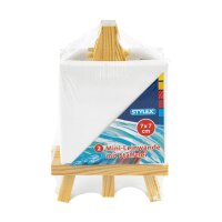 Mini-Leinwand , 7x7 cm, 2 Stück, mit Staffe