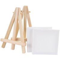 Mini-Leinwand , 7x7 cm, 2 Stück, mit Staffe