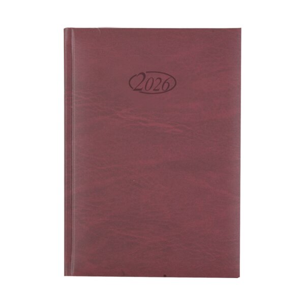 Stylex Buchkalender 2026 bordeaux A5