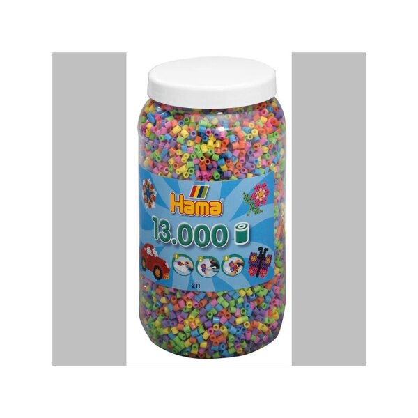 Hama 13000 Midi Bügelperlen Dose - Pastell Mischung