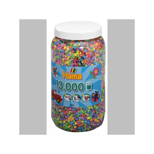 Hama 13000 Midi Bügelperlen Dose - Pastell Mischung