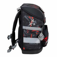 Belmil Compact ergonomisches Schulranzen-Set 5-teilig "Ninja" mit Brustgurt, Magnetverschluss, einem Patch