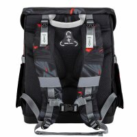 Belmil Compact ergonomisches Schulranzen-Set 5-teilig "Ninja" mit Brustgurt, Magnetverschluss, einem Patch