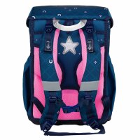 Belmil Maxi ergonomisches Schulranzen-Set 5-teilig "Meet your Horses" mit Brustgurt und Hüfgurt, Magnetverschluss, einem Patch