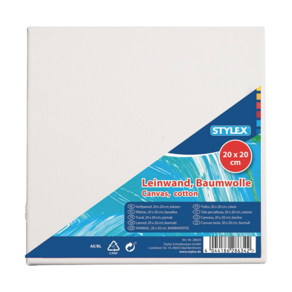 Stylex Leinwand auf Keilrahmen 20 x 20 cm