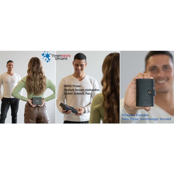 BORZ Prime - MAX2 EMB/BRWN/ANTH - Brown embossed leather wallet with anthracite case