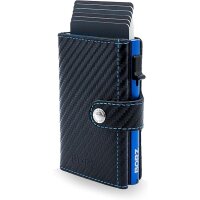 BORZ Prime - MAX2 EMB/BLCK/GOLD - Black embossed leather wallet with gold alu case