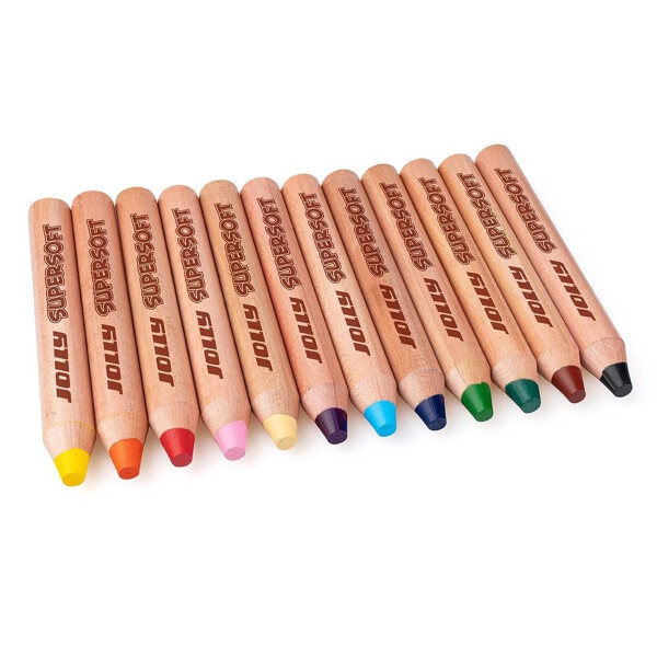 JOLLY Supersoft 3 in 1 Buntstift, Wachsmalkreide Aquarellstift