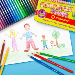 JOLLY Buntstifte Supersticks Kinderfest | 24 Stifte &...