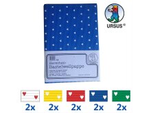 URSUS Herzchen Bastel-Wellpappe, 10 Bogen 23 x 33 cm, 5...