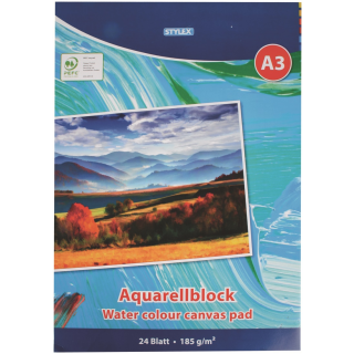 Stylex Aquarellblock DIN A3 mit 24 Blatt