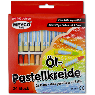 MEYCO Öl-Pastellkreide 24er Set, 11 x 76 mm