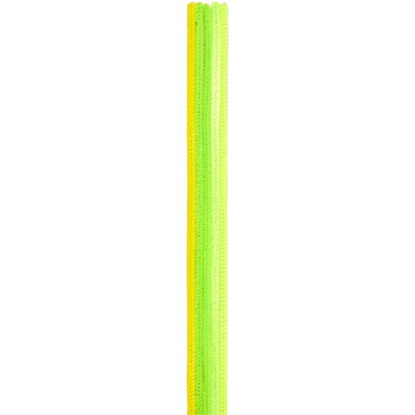 Meyco Chenilledraht 25 Stück je 30 cm, Grün/Gelb